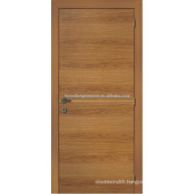 Veneered entry door of rustic wood style, traditional pine wood veneer door design